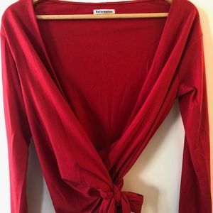 Reformation Wrap Top - Red